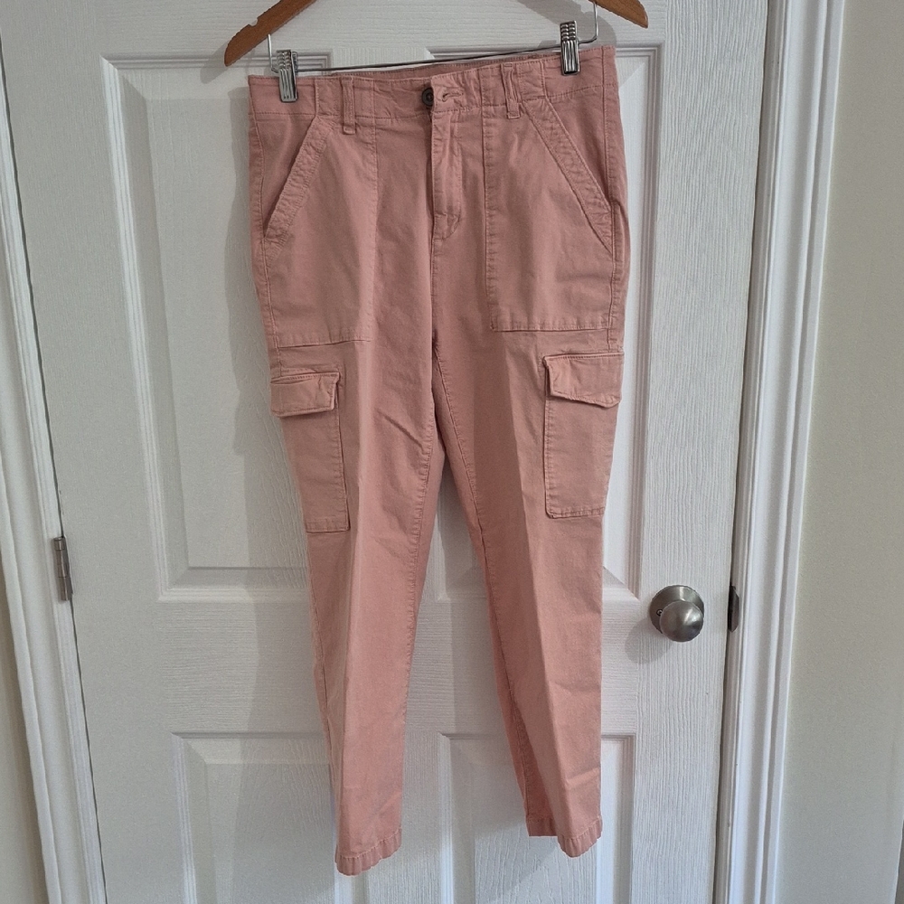 DENVER HAYES, Cargo Pants, Cropped, Pink, Sporty, cottagecore, Sz 6
